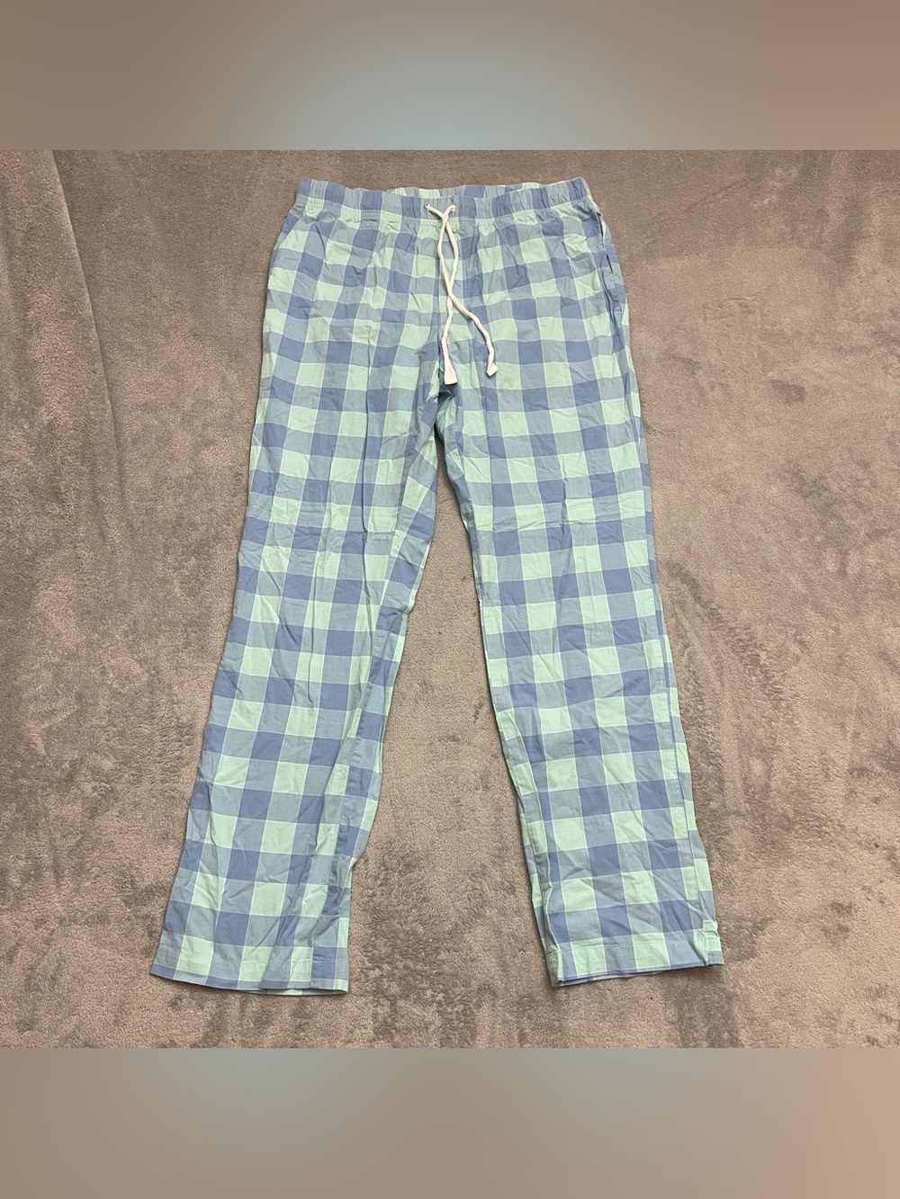 Vineyard Vines Pants Mens Medium Pajama Blue Plaid Cotton Lounge Sleepwear